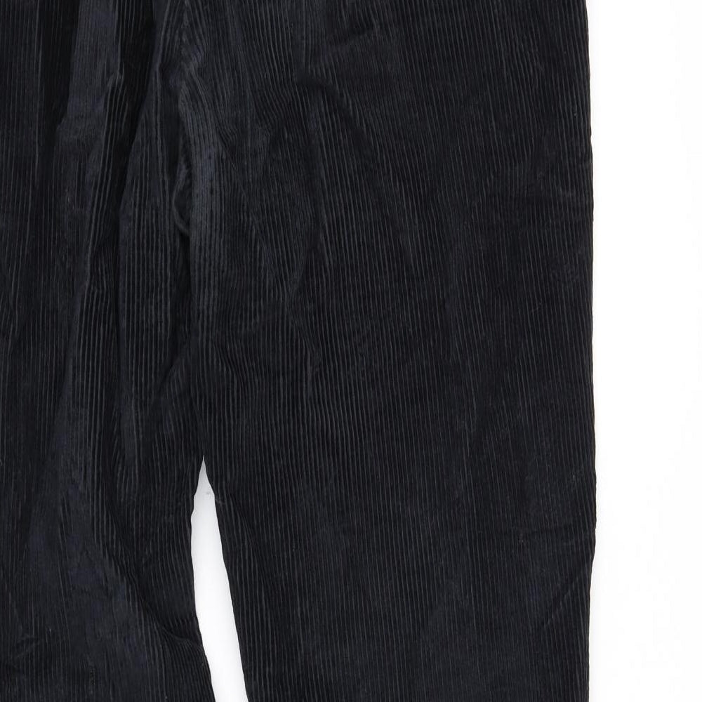 Brand and care label for Blue Harbour women’s black straight jeans, size UK 38, in, 30-inch leg
