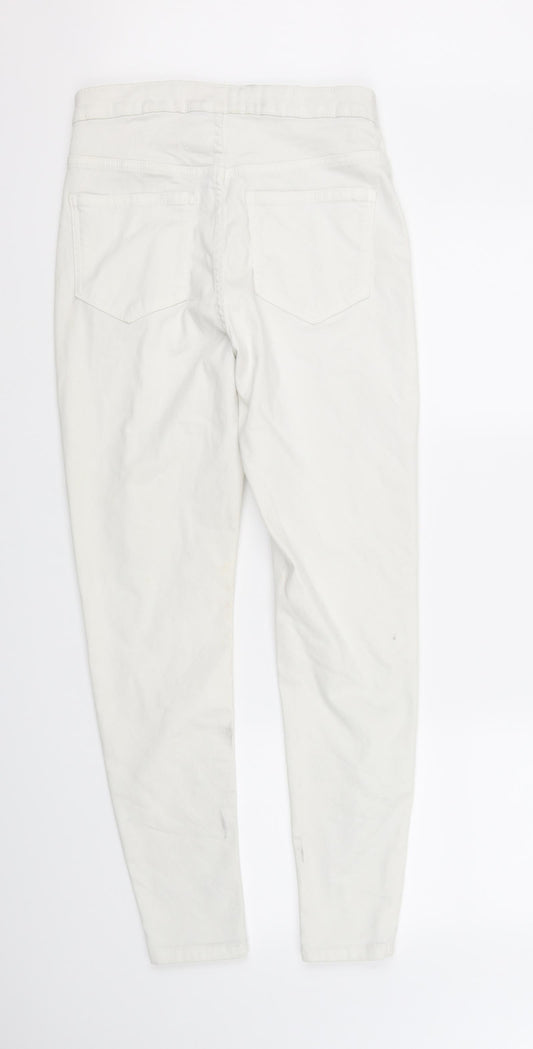 M&S Collection Womens White Skinny Jeans Size 10 L31 in