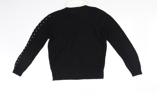 casuals Womens Black Pullover Jumper Size L
