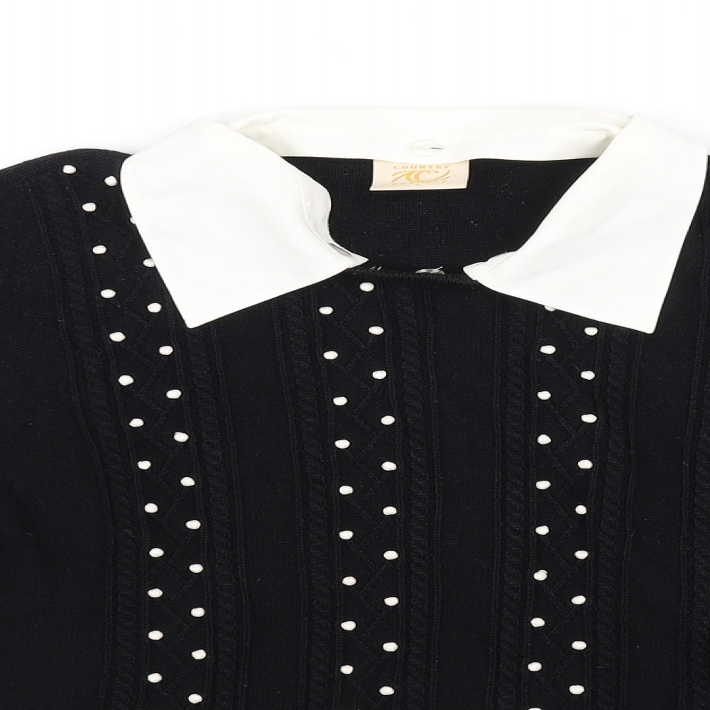 casuals Womens Black Pullover Jumper Size L
