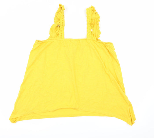 Papaya Womens Yellow Jersey Basic Tank Size 16