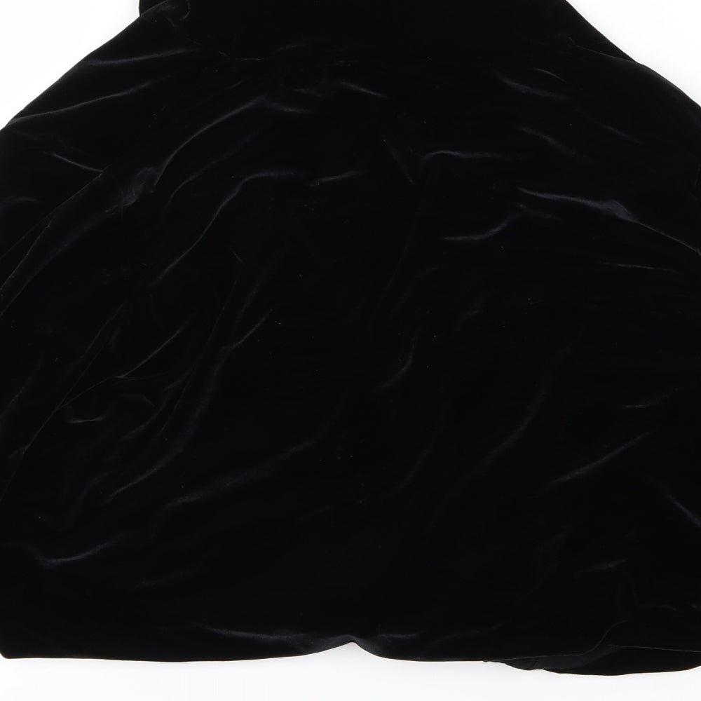 Marks and Spencer Womens Black Velour Jacket Blazer Size 10
