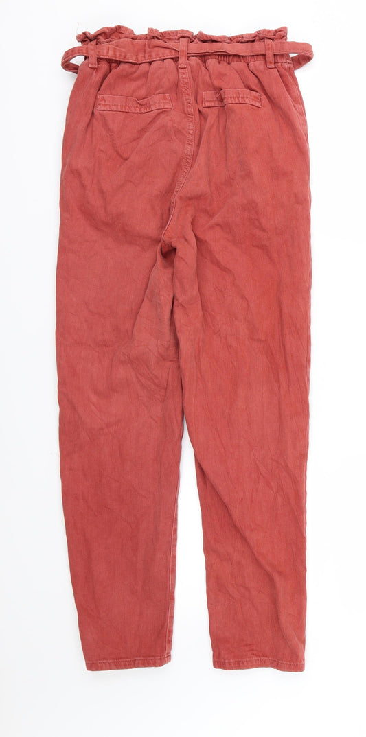 Denim & Co. Womens Red Denim Mom Jeans Size 6 L28 in
