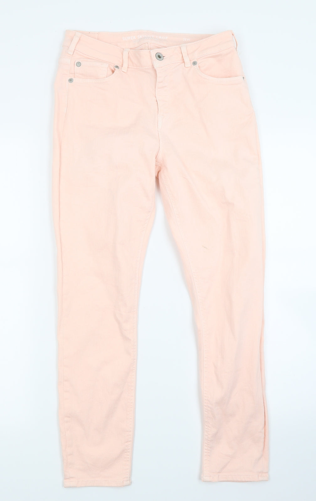 Jack Wills Womens Pink Denim Skinny Jeans Size 29 L25 in
