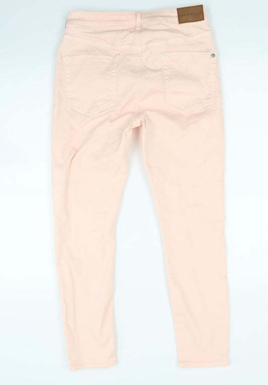 Jack Wills Womens Pink  Denim Skinny Jeans Size 29 L25 in