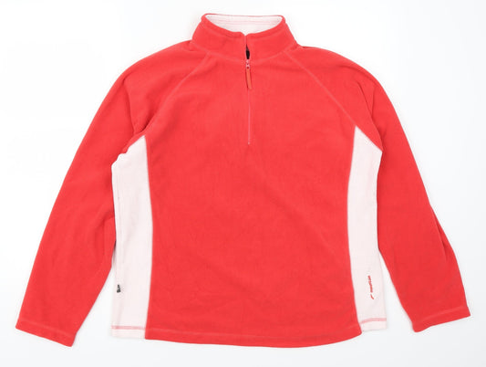 Mountain Life Womens Red  Fleece Jacket  Size 10
