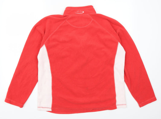 Mountain Life Womens Red  Fleece Jacket  Size 10