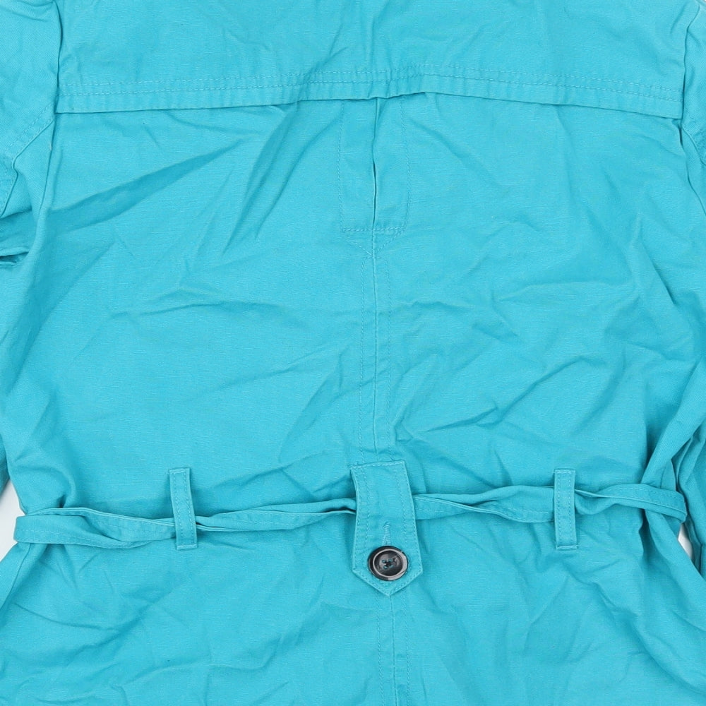 Debenhams Womens Blue Pea Coat Coat Size 14