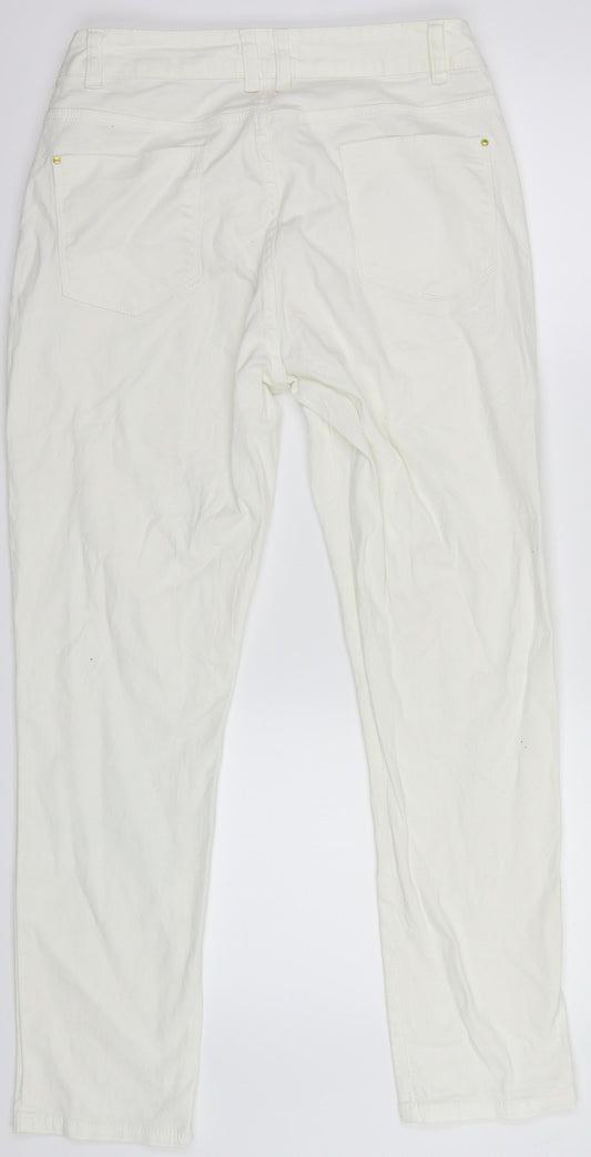 Peacocks Womens White Denim Skinny Jeans Size 10 L27.5 in