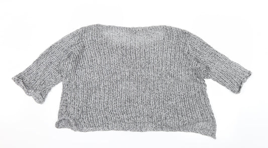 Topshop Womens Grey Knit Pullover Jumper Size 14