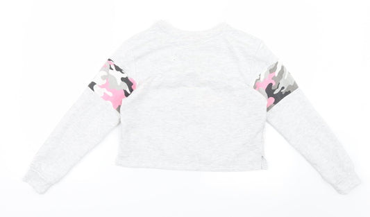 New Look Girls Grey Knit Pullover Jumper Size S - Brooklyn