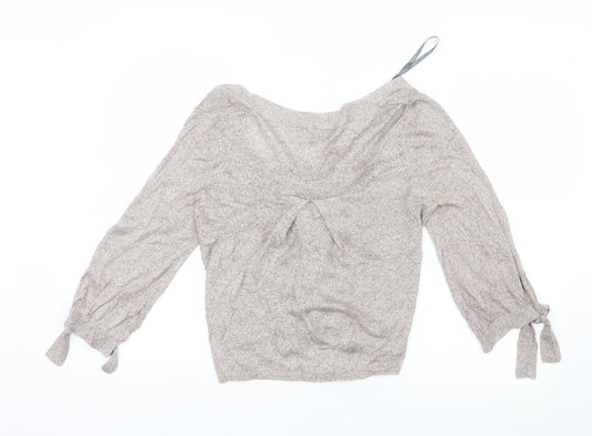 Et Vous Womens Beige Cardigan Jumper Size 12