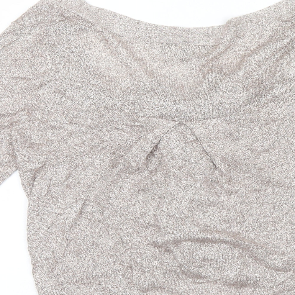 Brand and care label for Et Vous women’s beige cardigan jumper, size UK 12