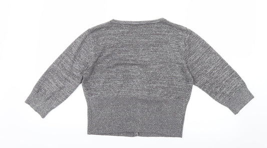 MK Womens Silver Cardigan Jumper Size 14
