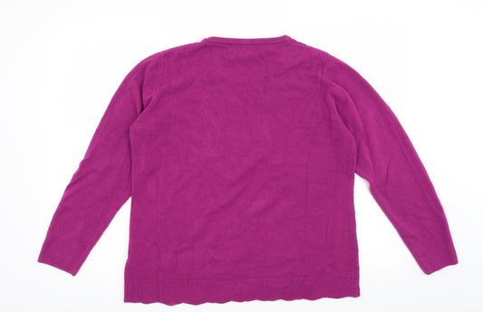 Paco Boutique Womens Pink Pullover Jumper Size 14