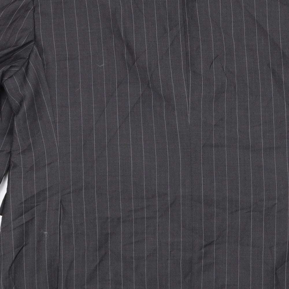 Marks and Spencer Mens Grey Striped Jacket Suit Jacket Size 44
