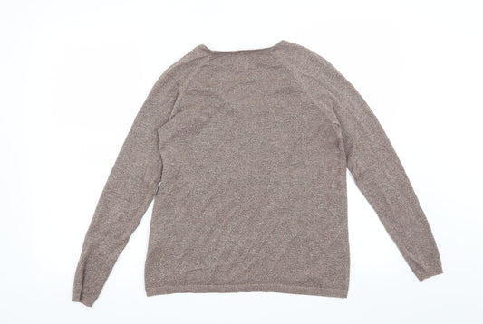 St Tropez Womens Brown Pullover Jumper Size M