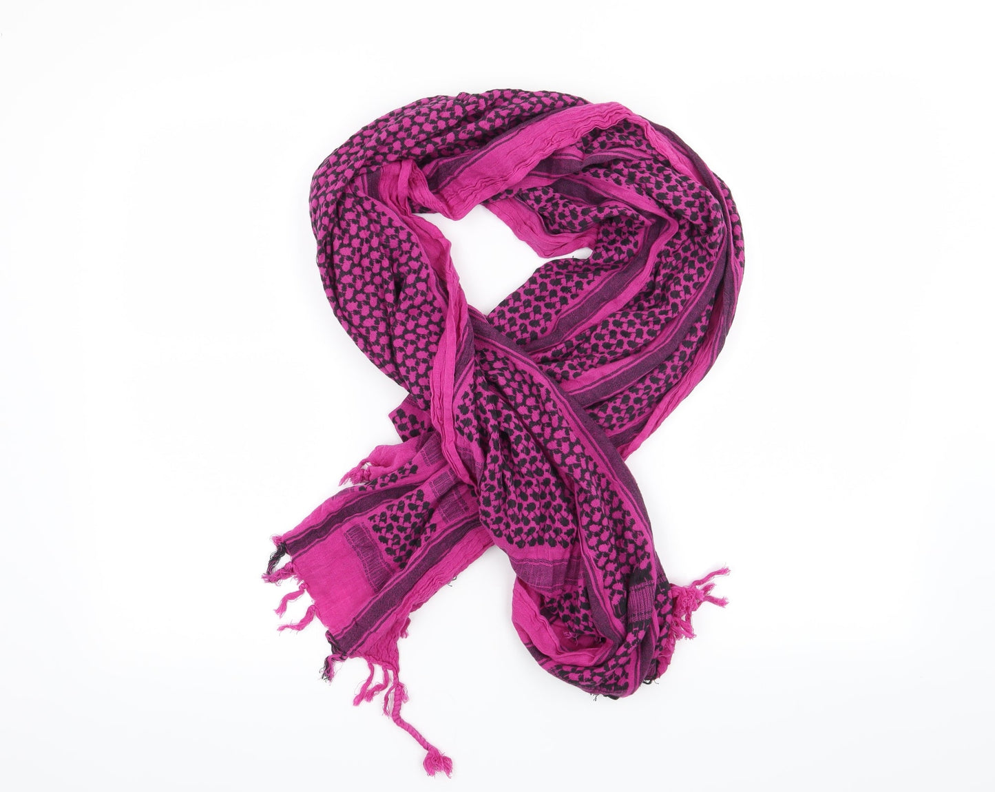 Preworn Womens Pink Geometric Scarf