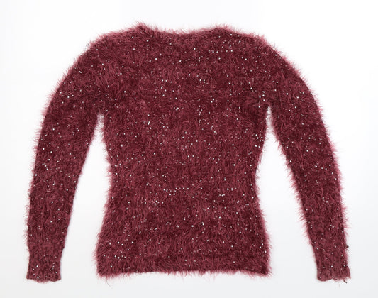 Inspire Womens Brown Knit Pullover Jumper Size L