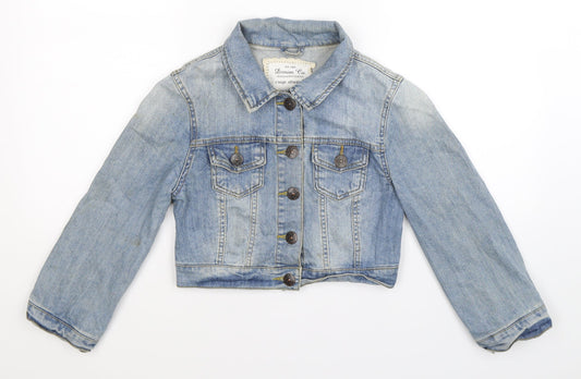 Additional front view of Denim Co women’s blue denim jacket, size UK 8