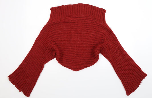 Per Una Womens Brown Knit Cape Jumper Size L