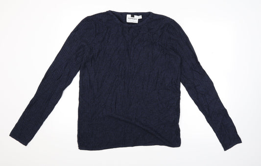 Topman Mens Blue Knit Pullover Jumper Size S