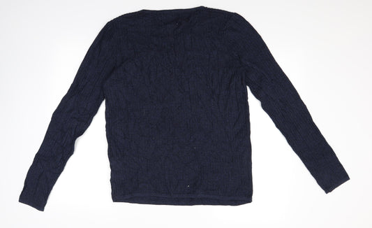 Topman Mens Blue Knit Pullover Jumper Size S