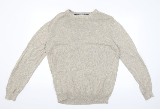 Lincoln Mens Ivory Knit Pullover Jumper Size L