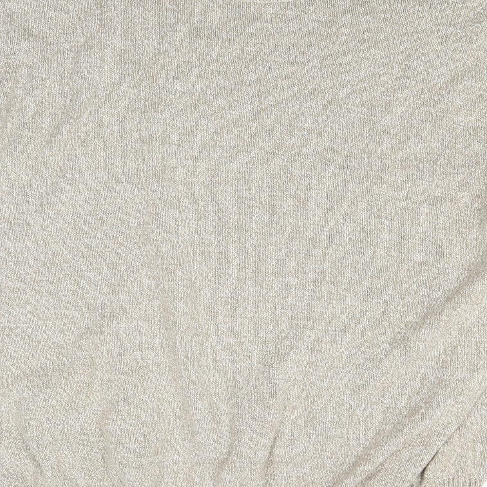 Brand and care label for Lincoln men’s ivory knit jumper, size L