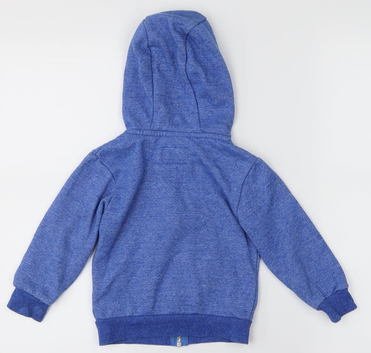 Mini Rebel Boys Blue Full Zip Hoodie Size 2-3 Years