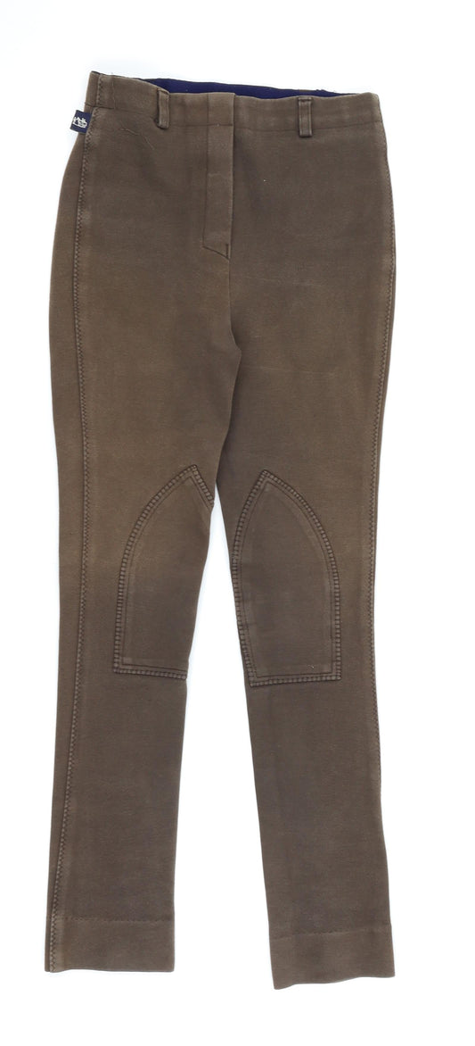Harry Hall Girls Brown Capri Trousers Size 8-9 Years - Jodhpurs