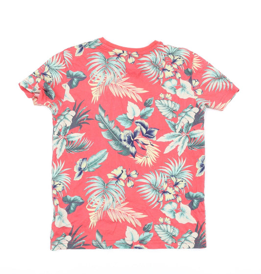 NEXT Boys Red Floral Basic T-Shirt Size 8 Years
