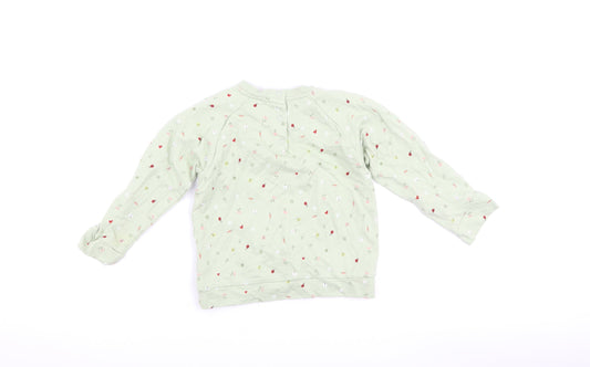 Mothercare Girls Green Pullover Sweatshirt Size 2-3 Years - lovely
