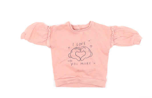 Additional front view of George girls’ pink jumper, size 0-3, months - disney mickey mouse