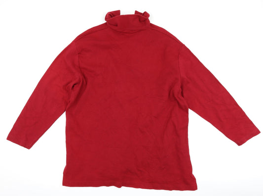 Classics Womens Red Pullover Sweatshirt Size 20