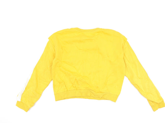 H&M Girls Yellow Pullover Sweatshirt Size 11-12 Years - brooklyn