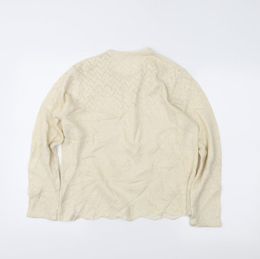 BM Womens Ivory Pullover Jumper Size S