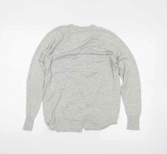 M&S Womens Grey Cardigan Jumper Size 10