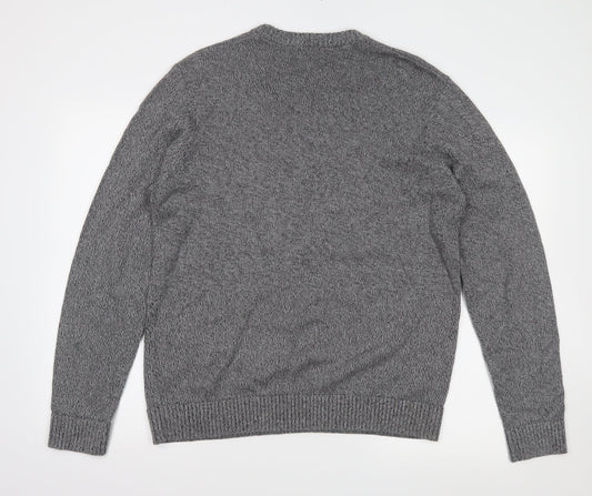 Atlantic Mens Grey Pullover Jumper Size L