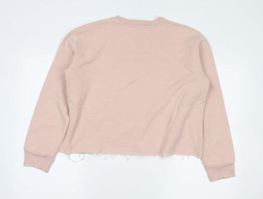 Topshop Womens Pink Pullover Sweatshirt Size 14