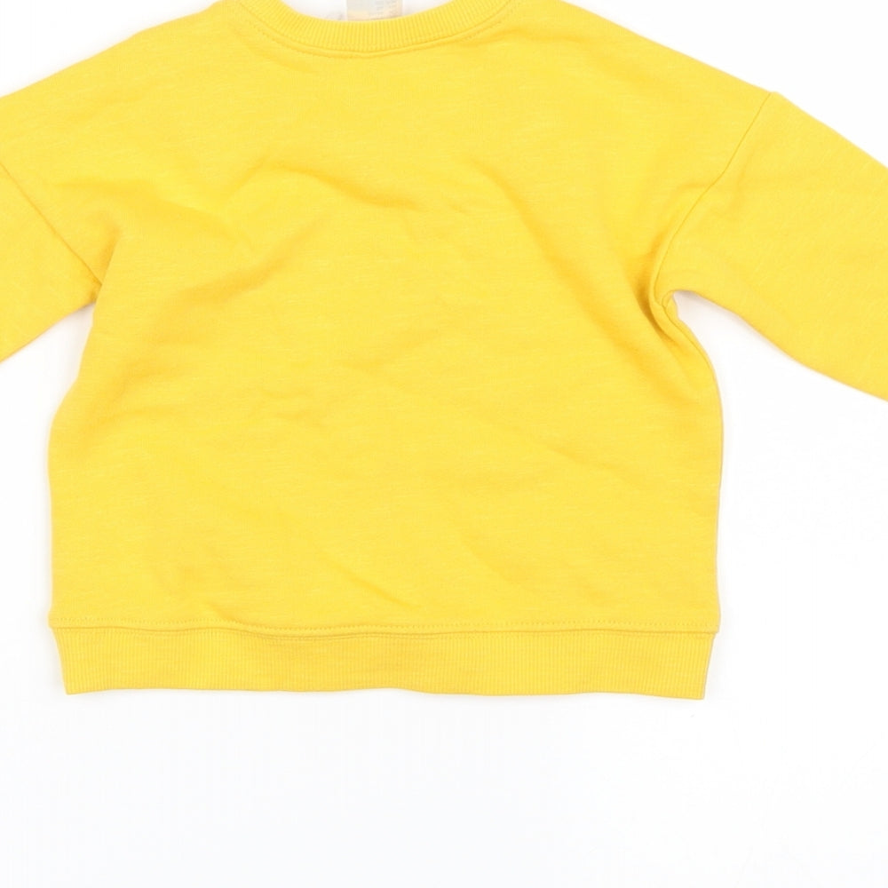 H&M Yellow Pullover Jumper - size 4-6 months