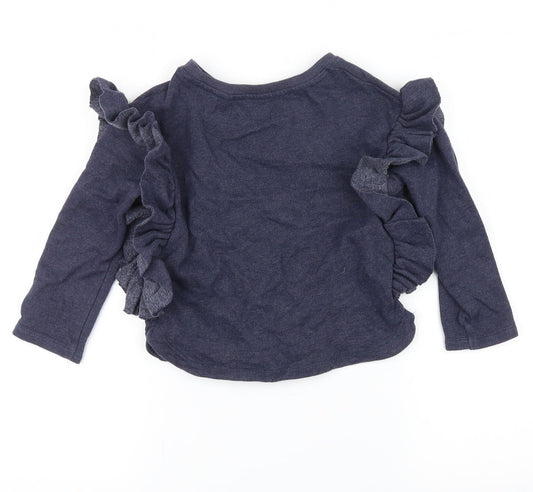NEXT Girls Blue Pullover Sweatshirt Size 5 Years - super