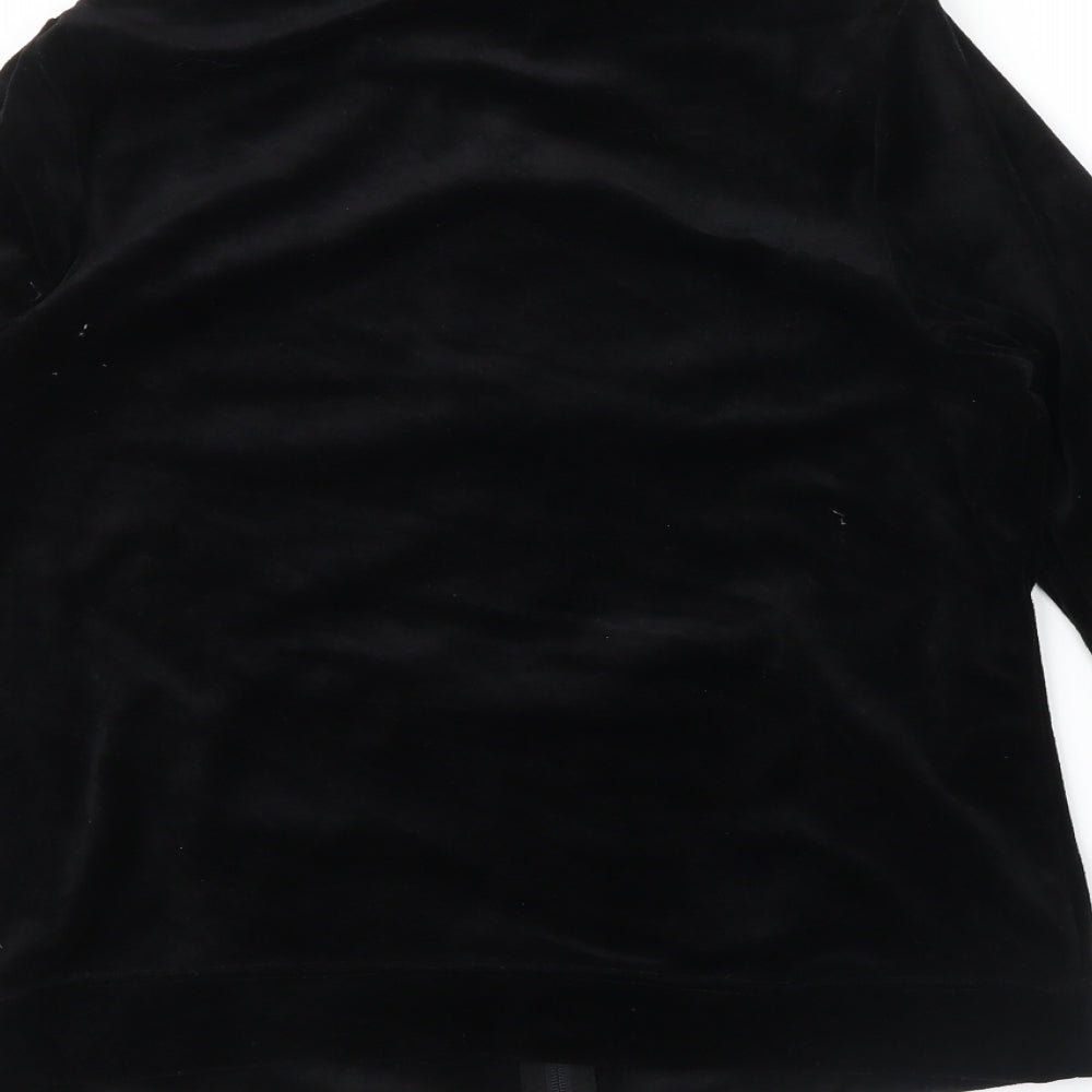 BM Essentials Womens Black Full Zip Sweatshirt Size S