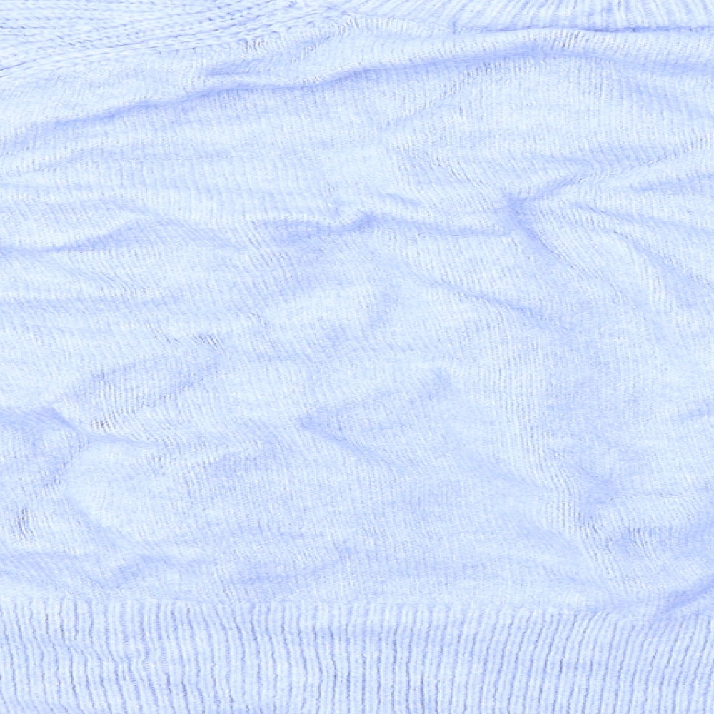 M&S Womens Blue Pullover Jumper Size L - Cropped
