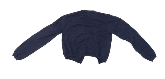 3 Pommes Womens Blue Cardigan Jumper Size 16
