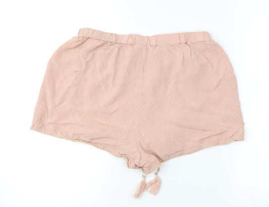 Primark Womens Pink Hot Pants Shorts Size 14