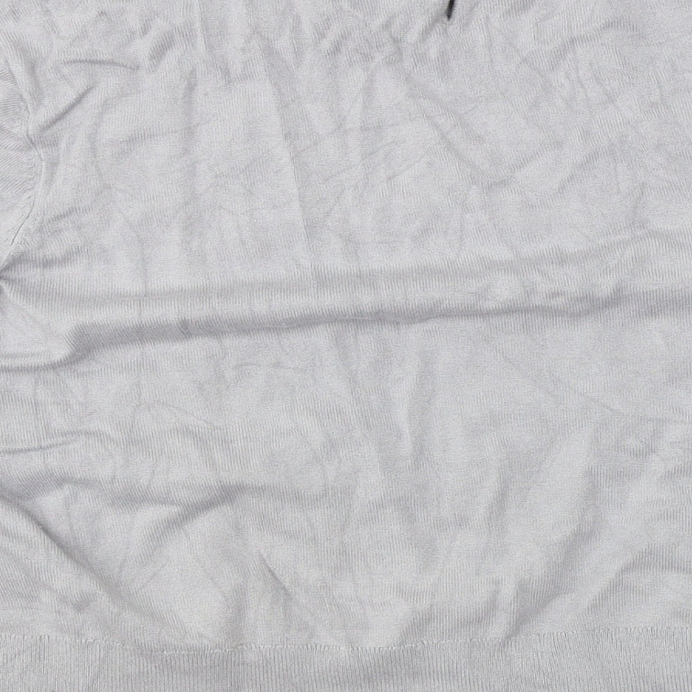 Divided Womens Grey Cropped T-Shirt Size XL