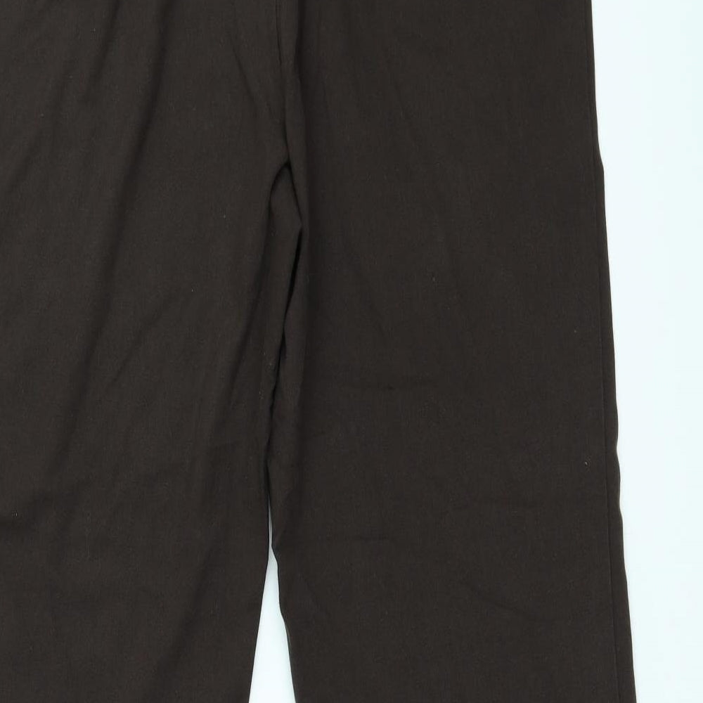 Marks and Spencer Womens Brown Trousers Size 14 L28 in