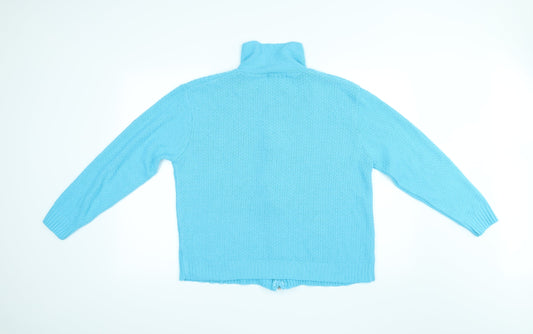 Glimpse Womens Blue Cardigan Jumper Size 2XL