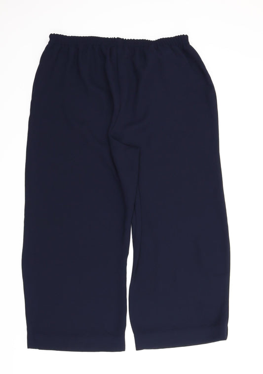 ELVI Womens Blue Capri Trousers Size 18 L23 in